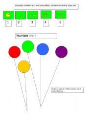 English Worksheet: learning to count