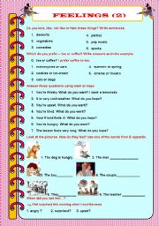 English Worksheet: Feelings (part 2)