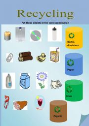 English Worksheet: Recycling