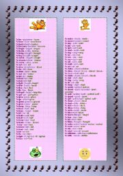 English Worksheet: IRREGULAR VERBS