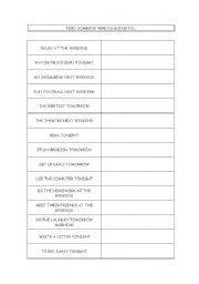 English Worksheet: Find someone who is going to...