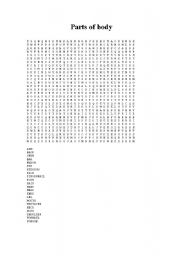 English Worksheet: Parts of body