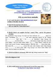 English Worksheet: Astralia: Video Woksheet