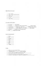 English worksheet: THIRD PERSON SINGULAR