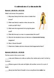 English Worksheet: Confessoins of a Shopaholic