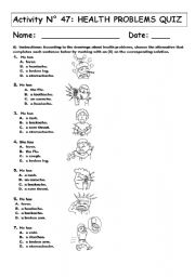 HEALTH  PROBLEMS  QUIZ