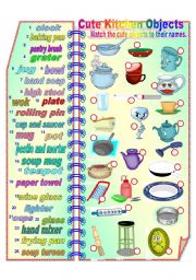 Cute Kitchen Objects 2 **fully editable