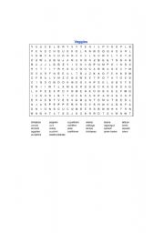 English worksheet: Vegetable Crossword