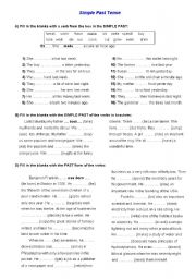 English Worksheet: Simple Past Tense