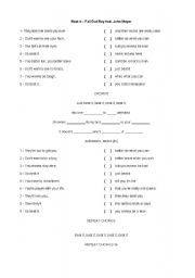 English worksheet: Beat it - Fall Out Boys feat. John Mayer