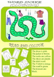 English Worksheet: Clothes