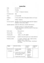 English Worksheet: Lesson Plan - looking ahead