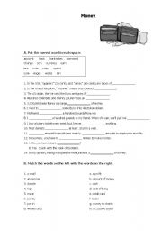 English worksheet: Money