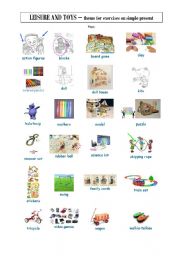 English Worksheet: exercises on simple present around the toy theme