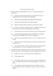 English worksheet: Activity on the film Finding Forrester
