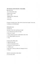 English Worksheet: Customer and Salesclerk Dialogue