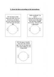 English Worksheet: physical description