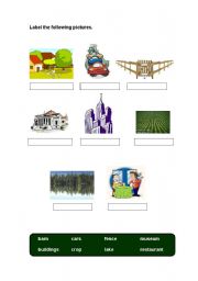 English worksheet: City and country 2 to 2