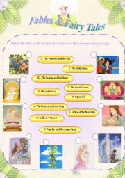 English Worksheet: Fables and Fairy Tales - 2