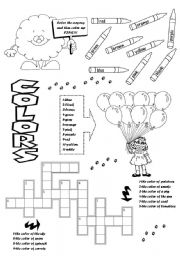 English Worksheet: COLORS