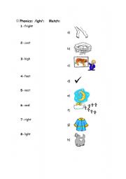 English worksheet: the sound of /igh/