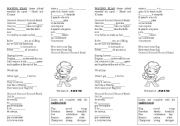 English Worksheet: WAVING FLAG