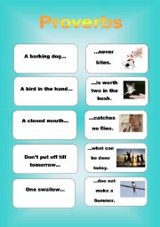 English Worksheet: PROVERBS