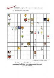 English Worksheet: Puzzle -Nouns - with the Key