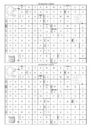 English Worksheet: Puzzle Food