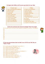 English Worksheet: Exercises  - Used to