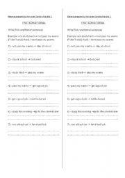 English Worksheet: first conditional