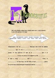 English worksheet: THE TITANOSAURUS
