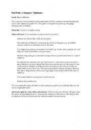 English Worksheet: Bad Fruit