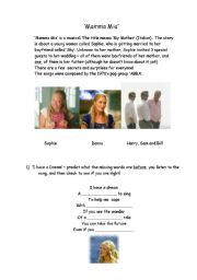 English Worksheet: Mamma Mia