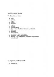 English Worksheet:  vocabulary