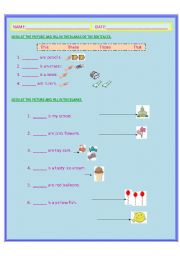 English Worksheet: DEMONSTRATIVE PRONOUNS