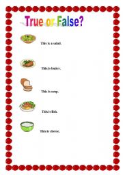 English Worksheet: Food