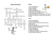 English Worksheet: Bones crossword