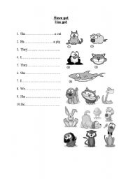 English Worksheet: have got