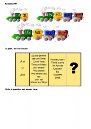 English Worksheet: Get on TO BE train!