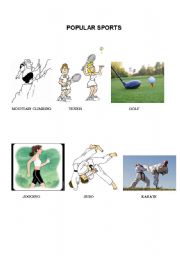 English worksheet: SPORTS VOCABULARY - two pages (editable)