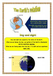 English Worksheet: The Earths rotation