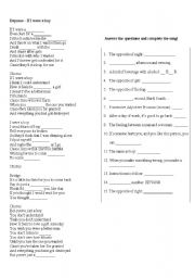 English Worksheet: Beyonce - If I were a boy