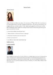 English Worksheet: Famous People Biographys