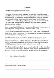 English worksheet: English revision for grade 5