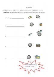 English Worksheet: Daily activities