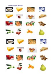 English Worksheet: Food.Odd one out!