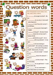 English Worksheet: Question words