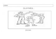 English worksheet: COLOUR THE CLOTHES