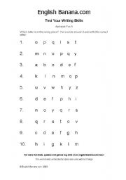 English worksheet: Alphabet Fun 1